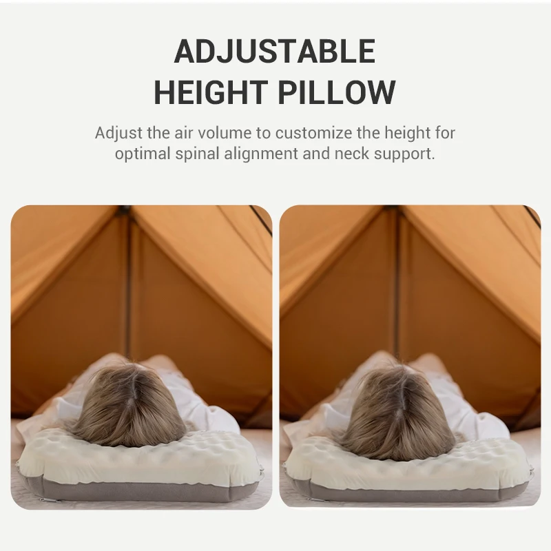 WESTTUNE Camping Inflatable Pillow Portable Compressible Folding Ice Sillky Pillow Outdoor Travel Pillow for Neck Lumbar Support - Image 2