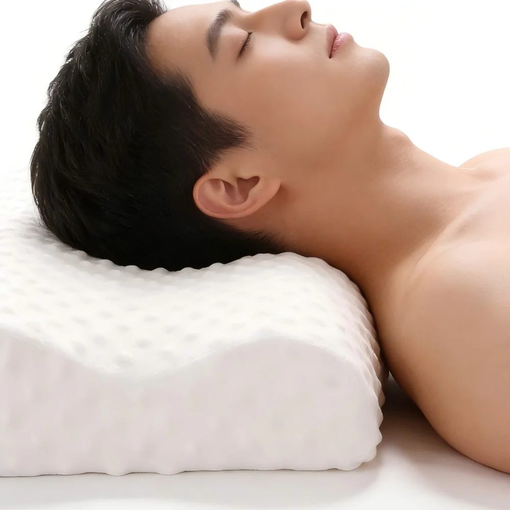 Memory Foam Sleeping Pillow Adjustable Side Sleeping Pillow Relieve Neck and Shoulder Pain Orthopedic Curve Neck Support - Image 2