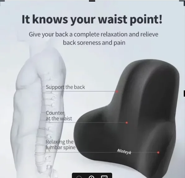 Memory Foam Car Neck Cushion Car Lumbar Support For Car Supplies Universal Neck Pillow Waist Cushion Car Seat Car Accessories - Image 6